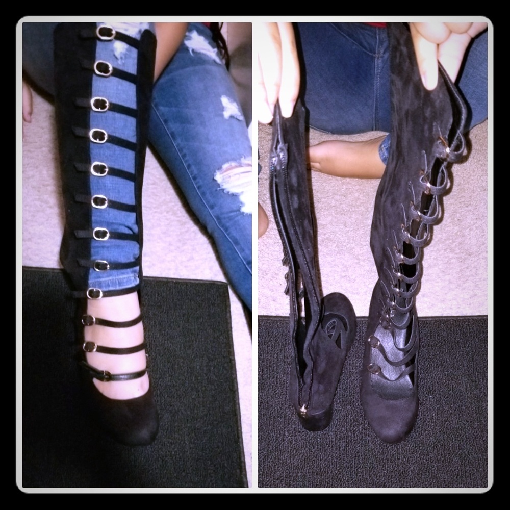 Knee high shoes